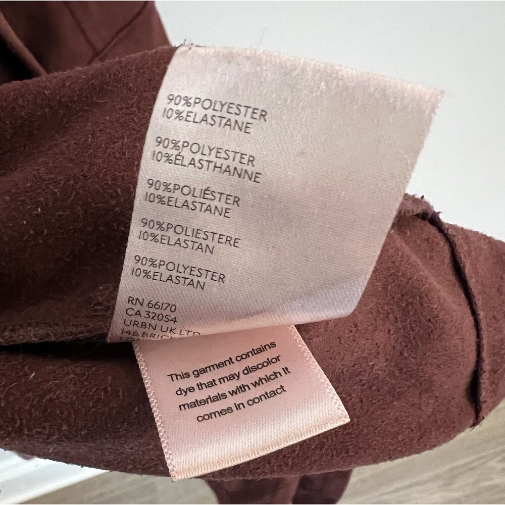 Anthropologie Pilcro Duster Faux Suede Warm Brown Snap Front Size M Jacket Artsy - Picture 9 of 11